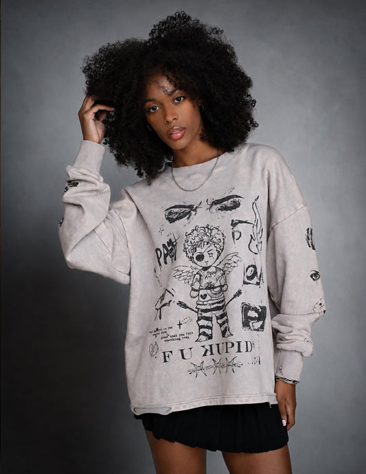 Pain is Love Crewneck - White