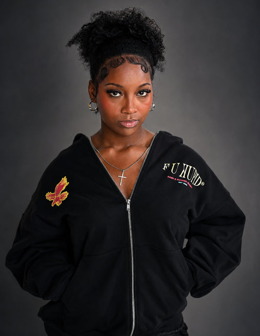 Pain II POWER Zip-Up Hoodie - Black