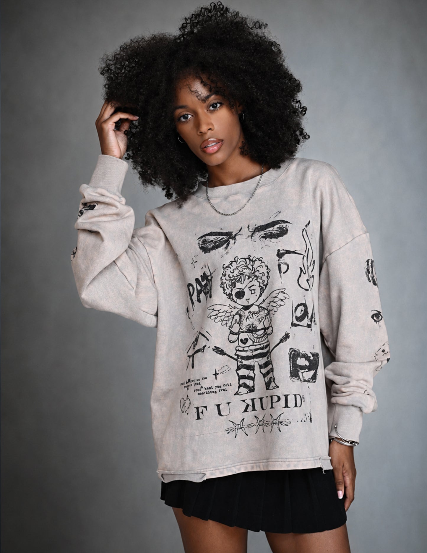Pain is Love Crewneck - White