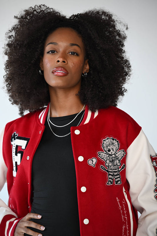 Heartbreaker 41 Letterman Jacket - Rebellious Red