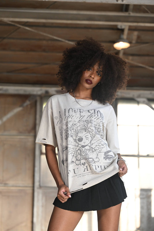 Love Story Tee - White