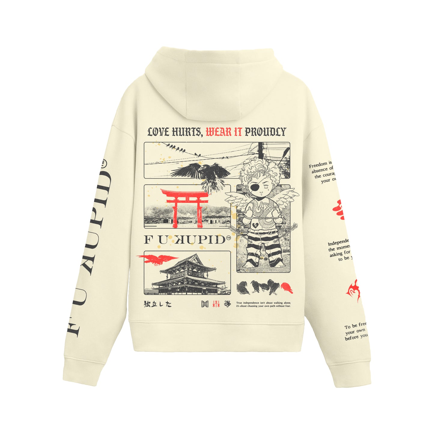 F U KUPID LOVE HURTS WEAR IT PROUDLY HOODIE