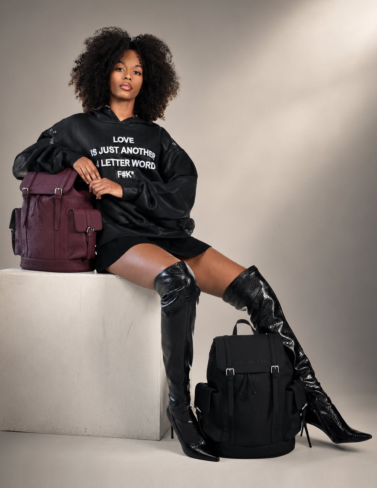 Opulent Voyage Book Bag - Merlot Red