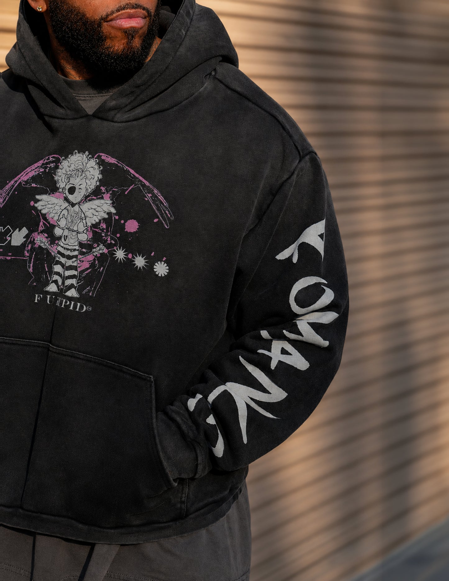 Midnight Romance Hoodie - Vintage Black