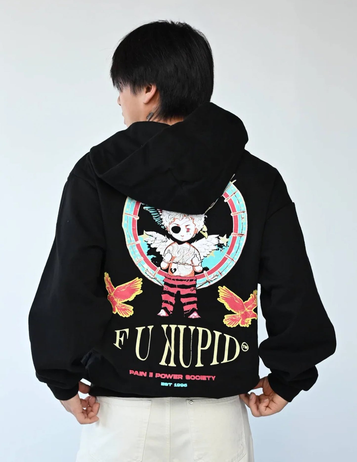 Pain II POWER Zip-Up Hoodie - Black