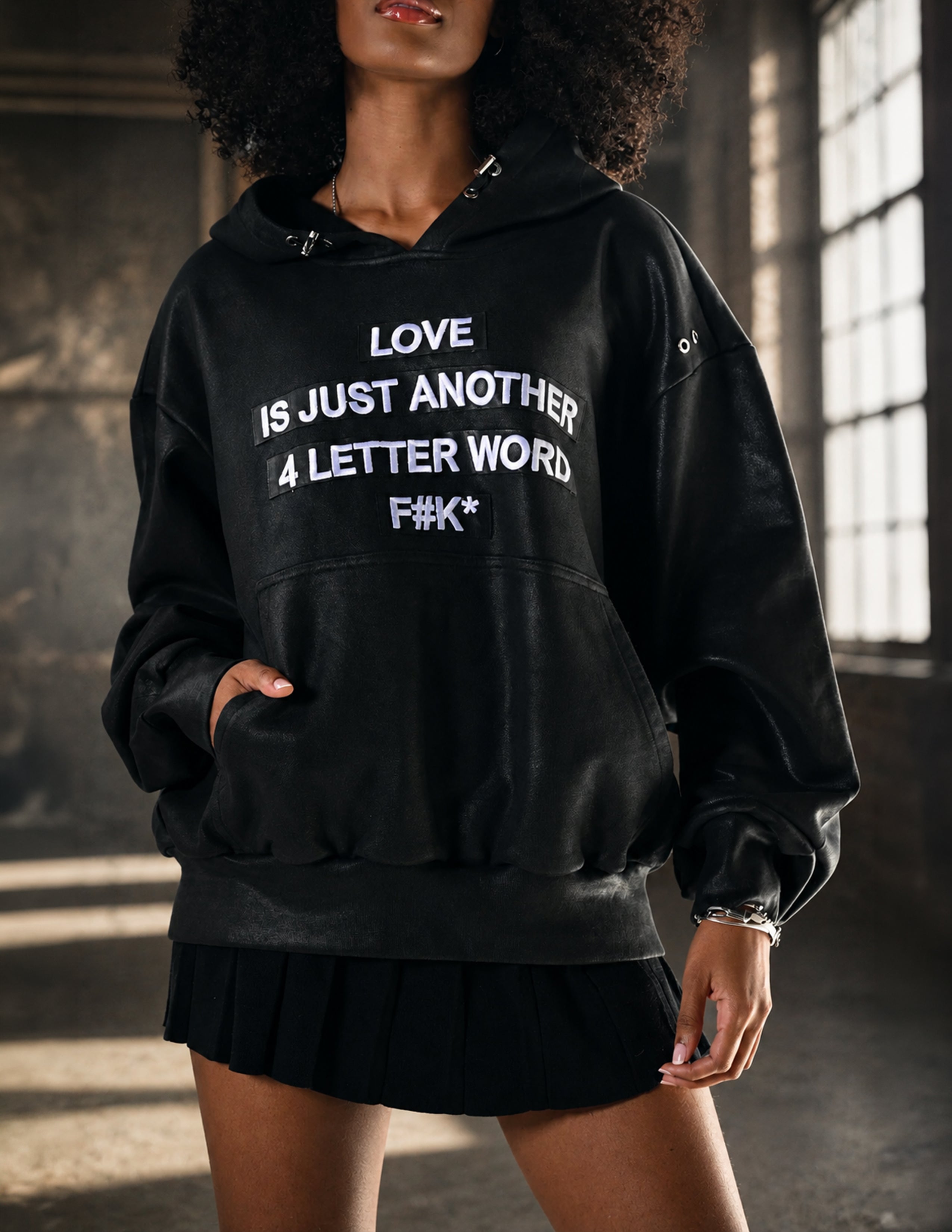 Love Is Hoodie - Black – F U Kupid