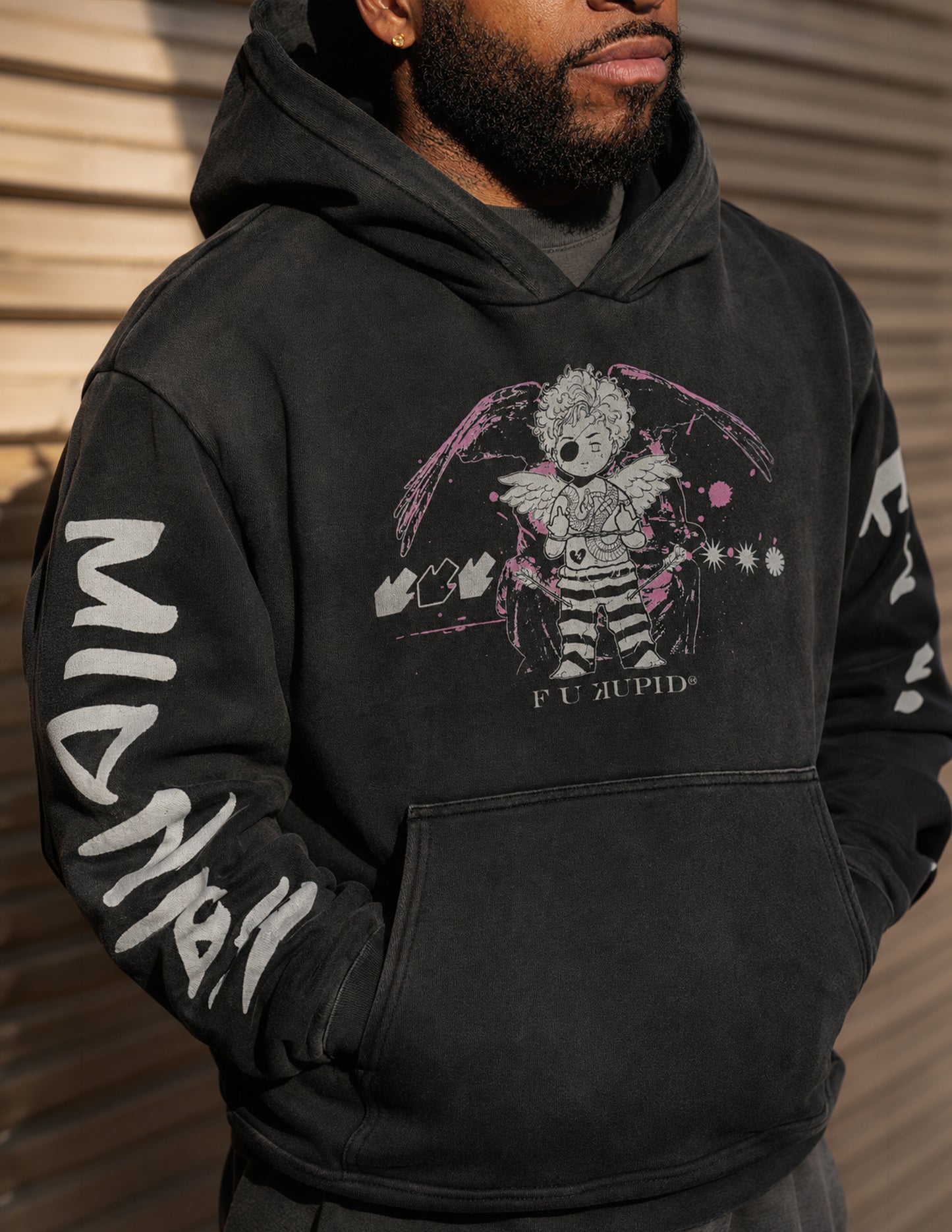 Midnight Romance Hoodie - Vintage Black