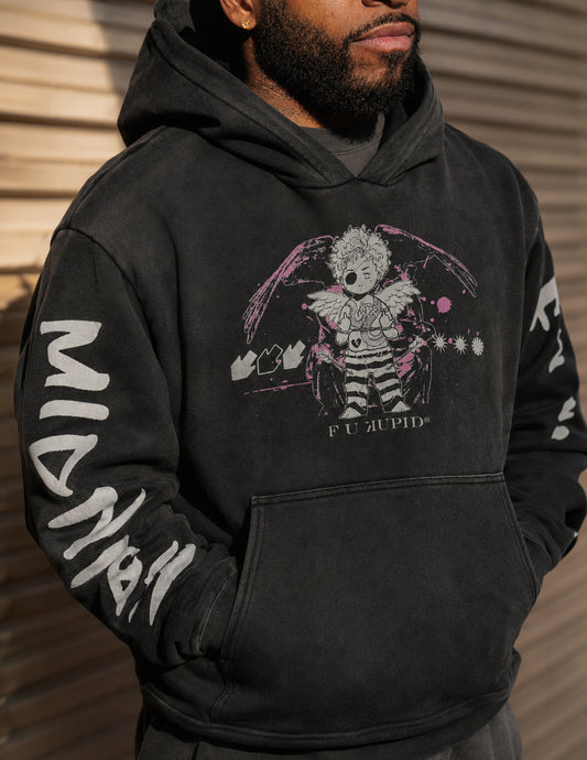 Midnight Romance Hoodie - Vintage Black