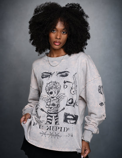 Pain is Love Crewneck - White