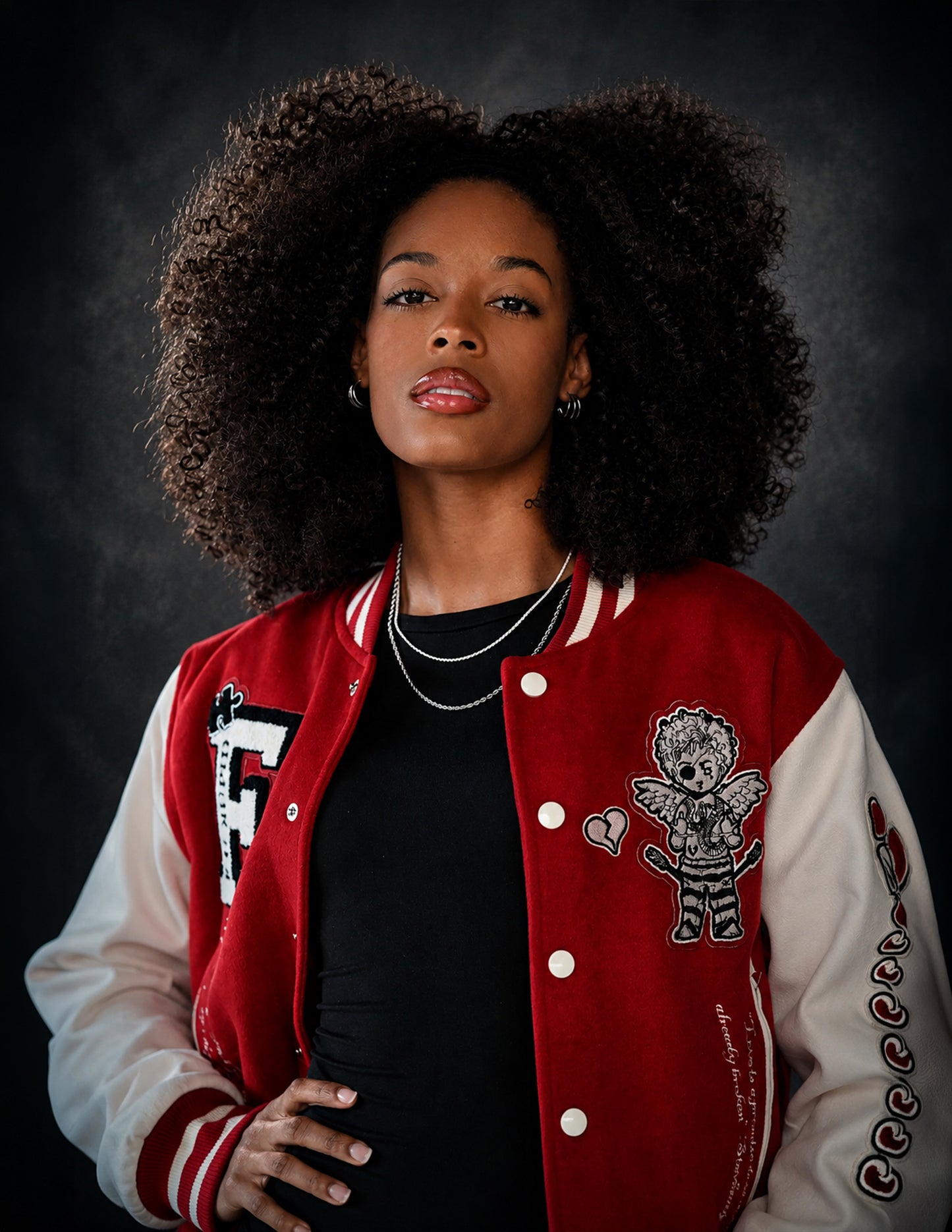 Heartbreaker Letterman Jacket - Rebellious Red