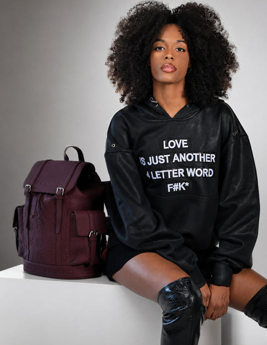 Opulent Voyage Book Bag - Merlot Red