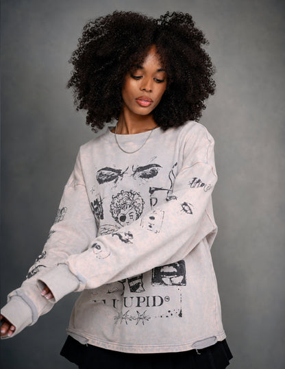 Pain is Love Crewneck - White