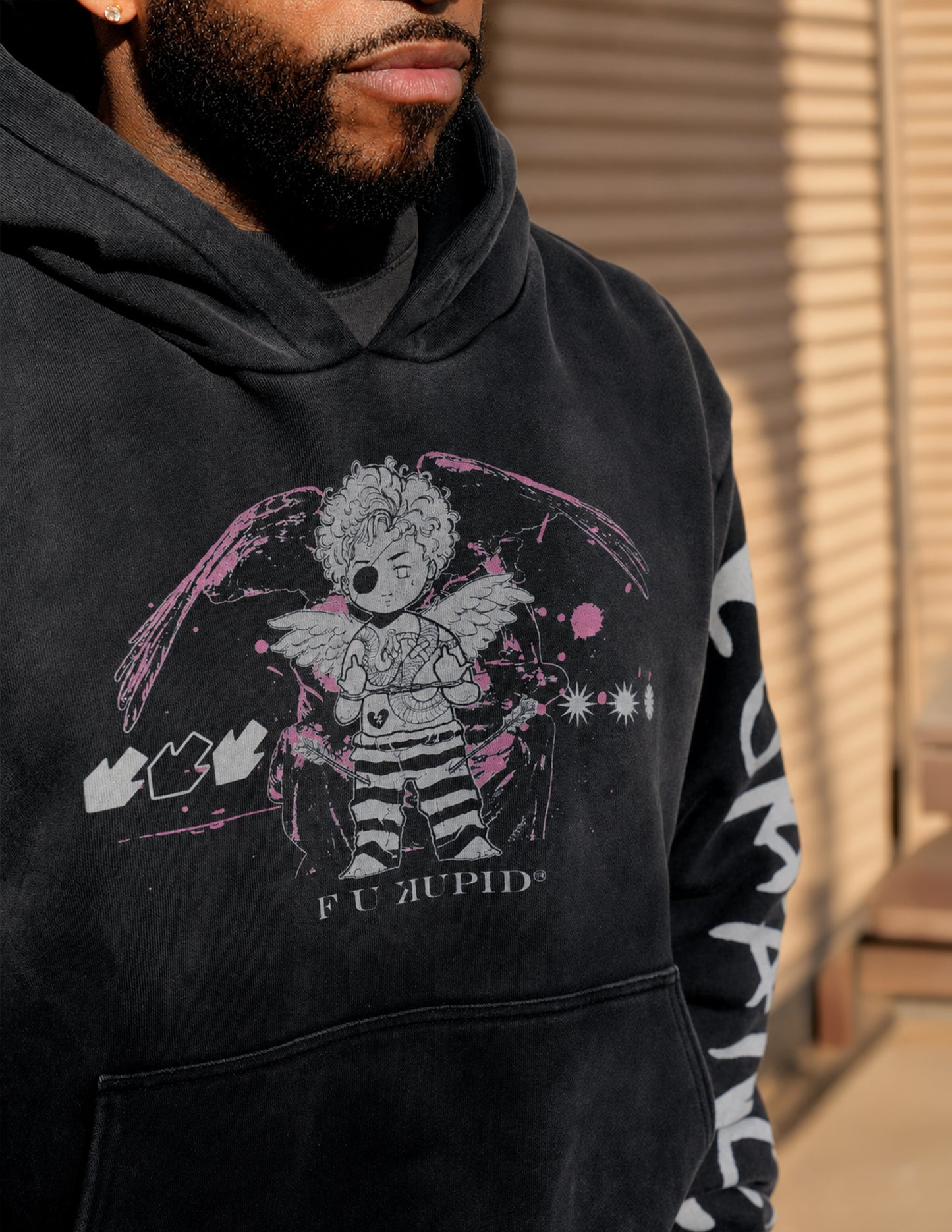 Midnight Romance Hoodie - Vintage Black