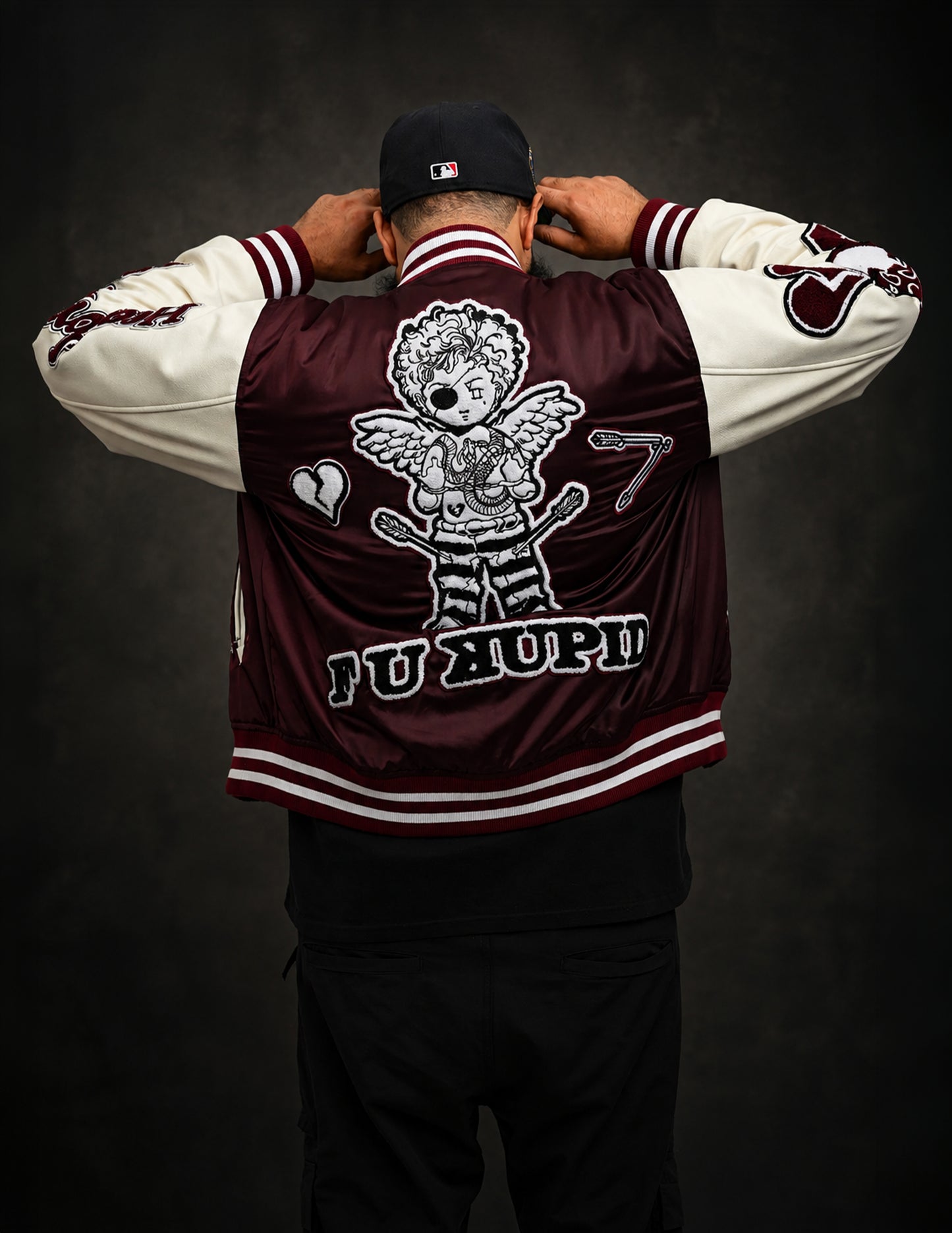 Heartbreaker Letterman Jacket - Merlot Red