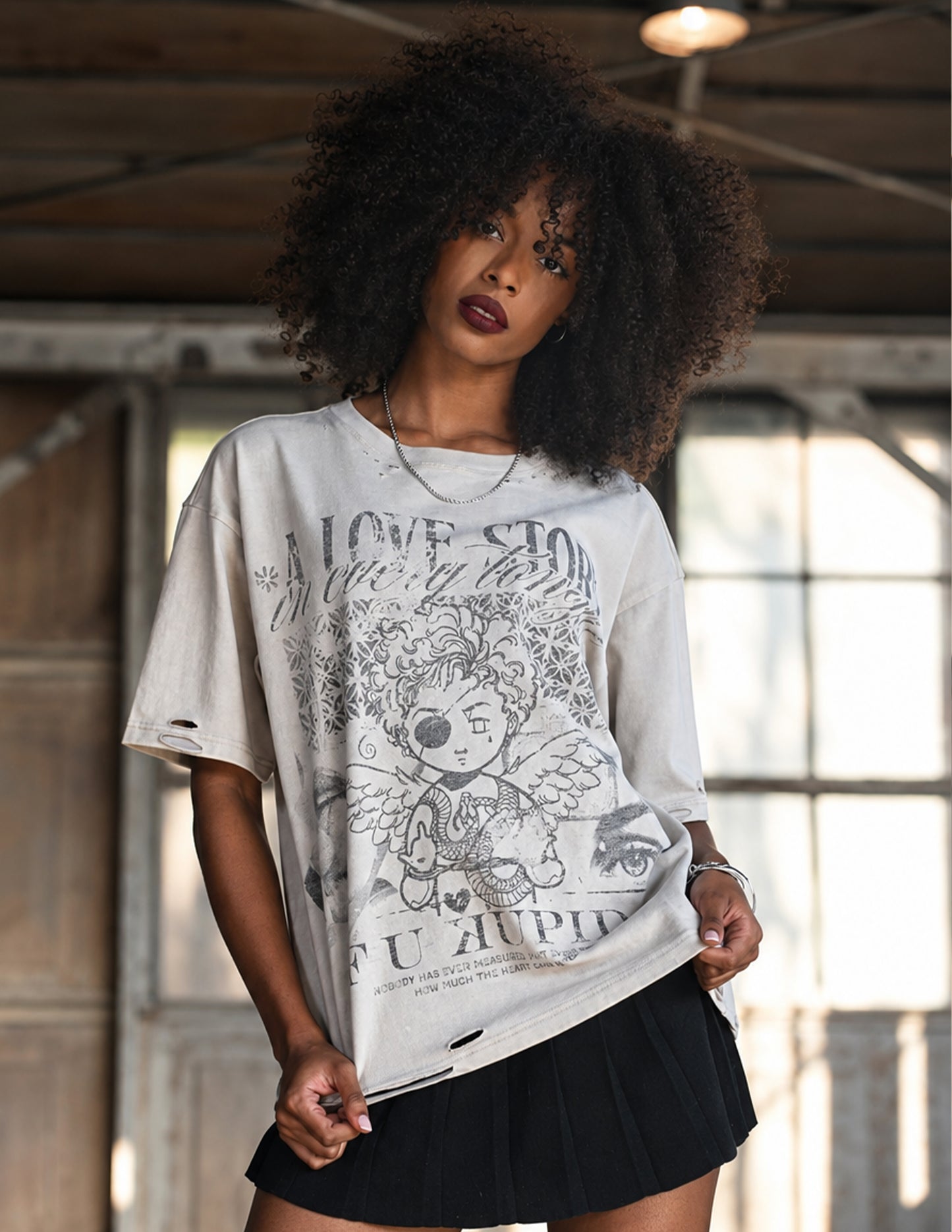 Love Story Tee - White