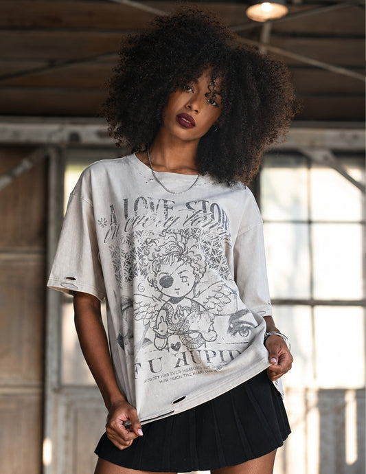 Love Story Tee - White