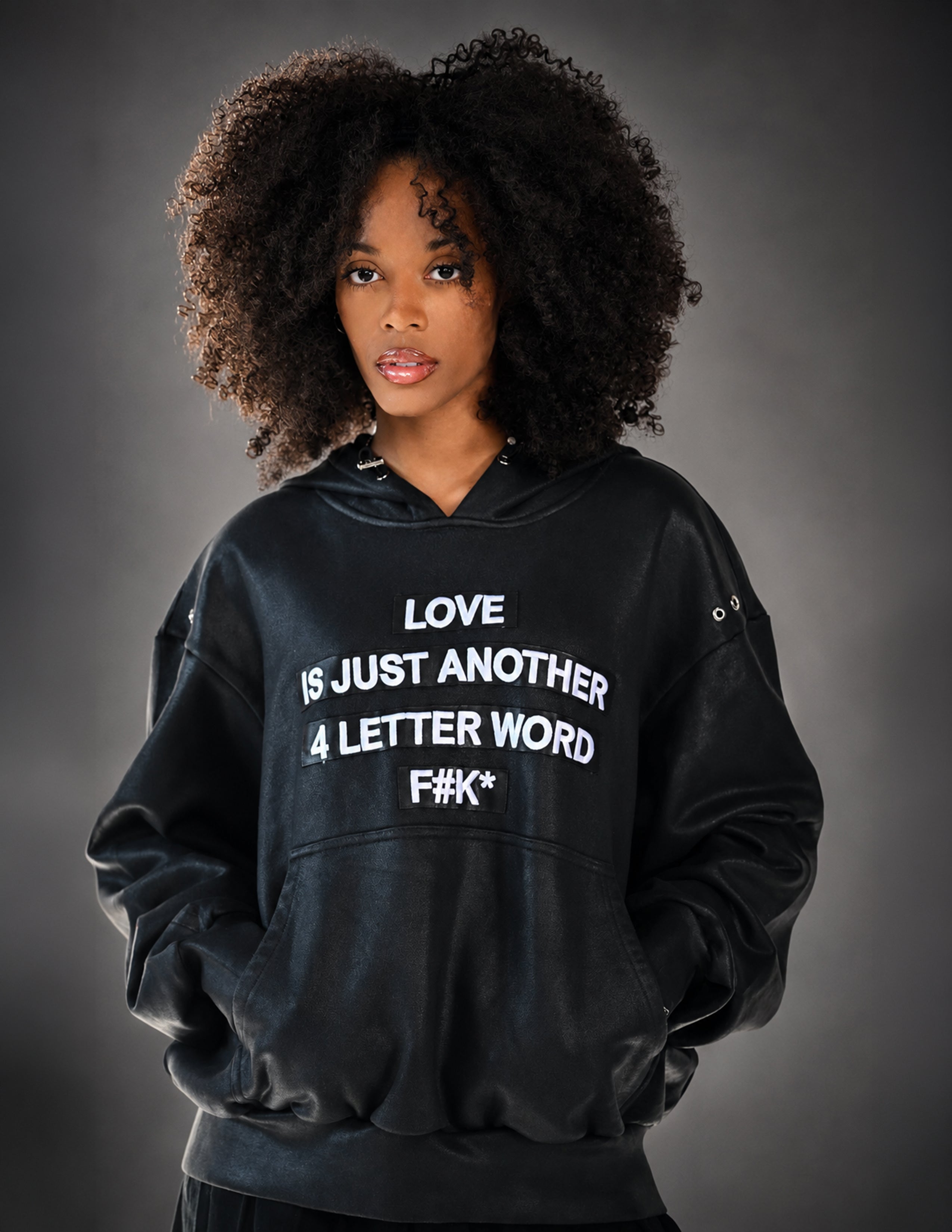 Love Is Hoodie - Black – F U Kupid