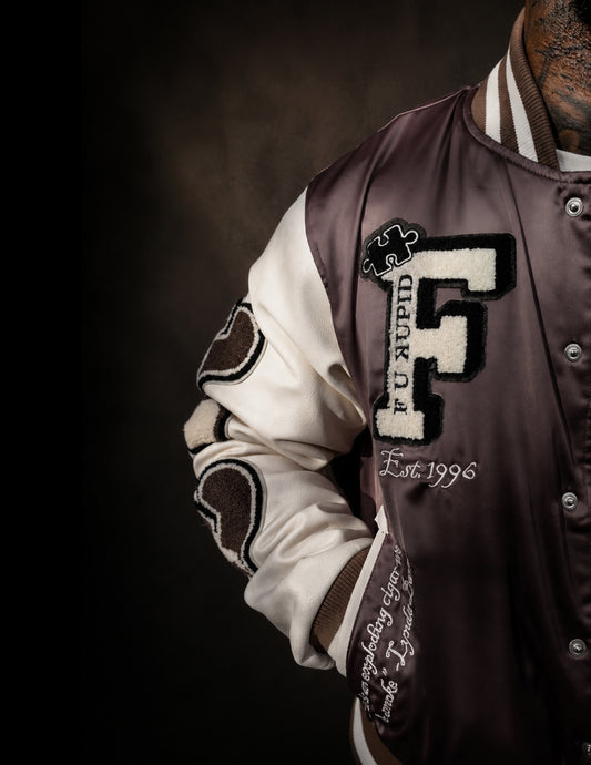 Heartbreaker Letterman Jacket - Champagne Brown