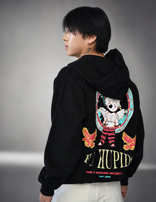 Pain II POWER Zip-Up Hoodie - Black