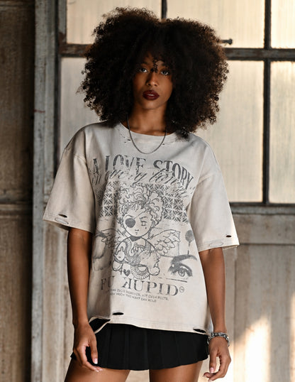 Love Story Tee - White