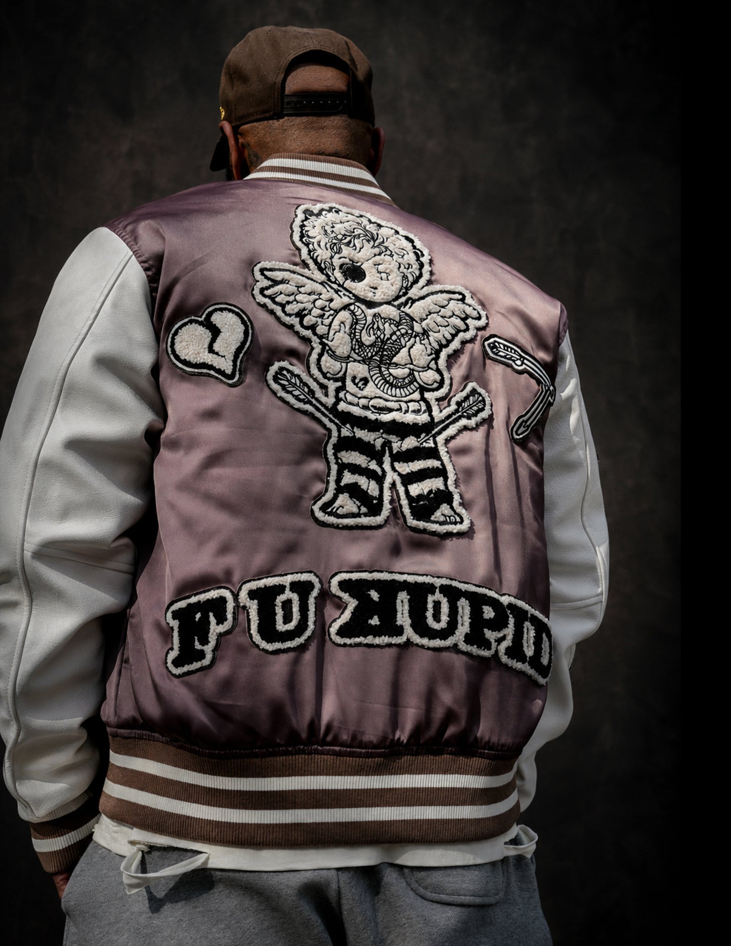 Heartbreaker Letterman Jacket - Champagne Brown