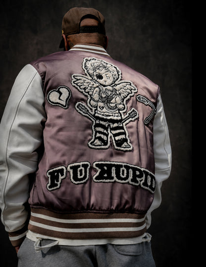 Heartbreaker Letterman Jacket - Champagne Brown