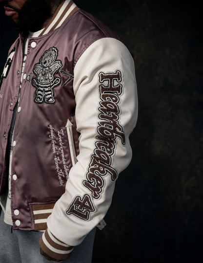 Heartbreaker Letterman Jacket - Champagne Brown