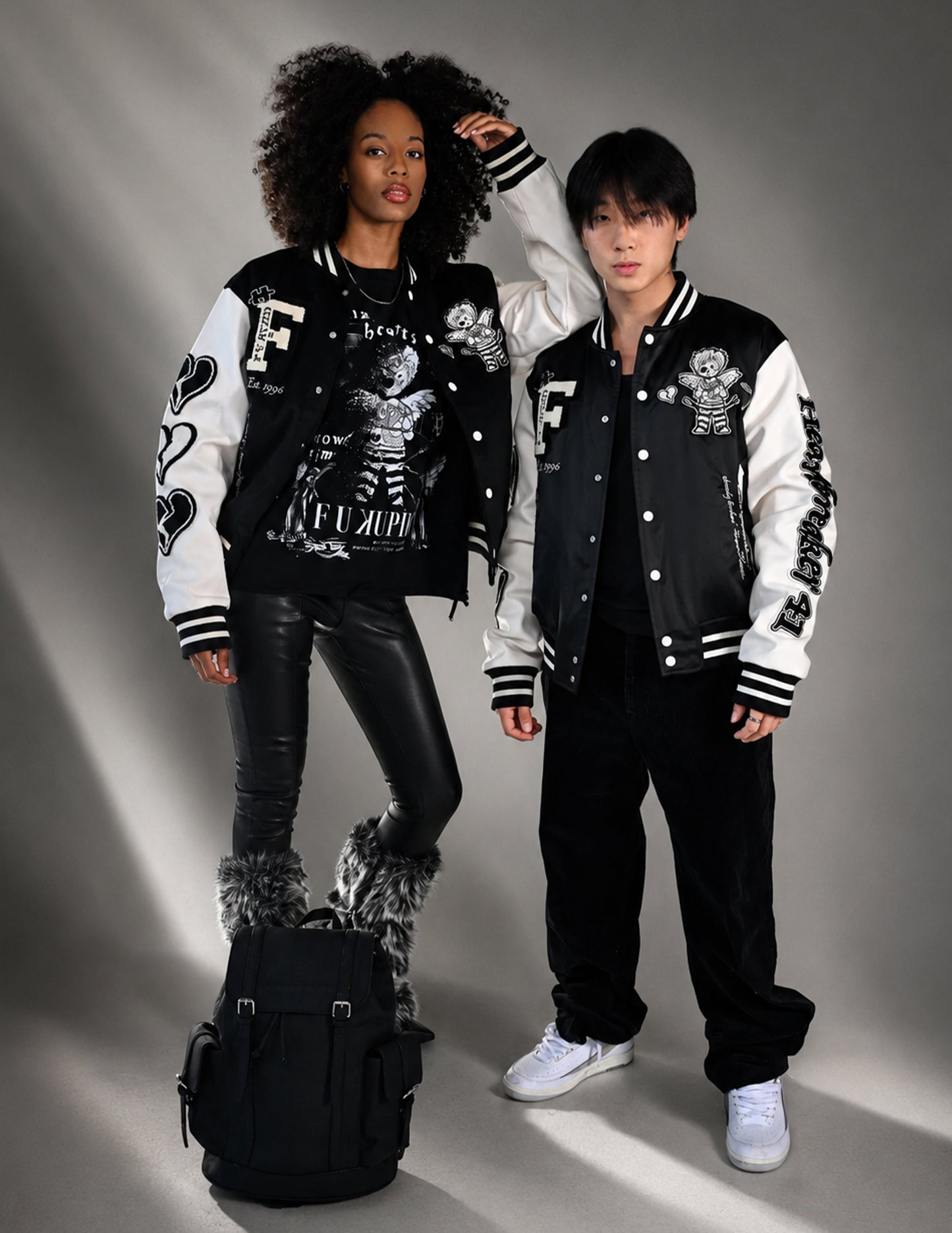 Heartbreaker Letterman Jacket - Onyx Black