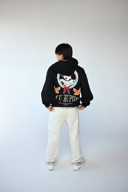 Pain II POWER Zip-Up Hoodie - Black