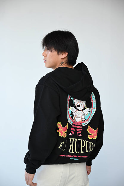 Pain II POWER Zip-Up Hoodie - Black