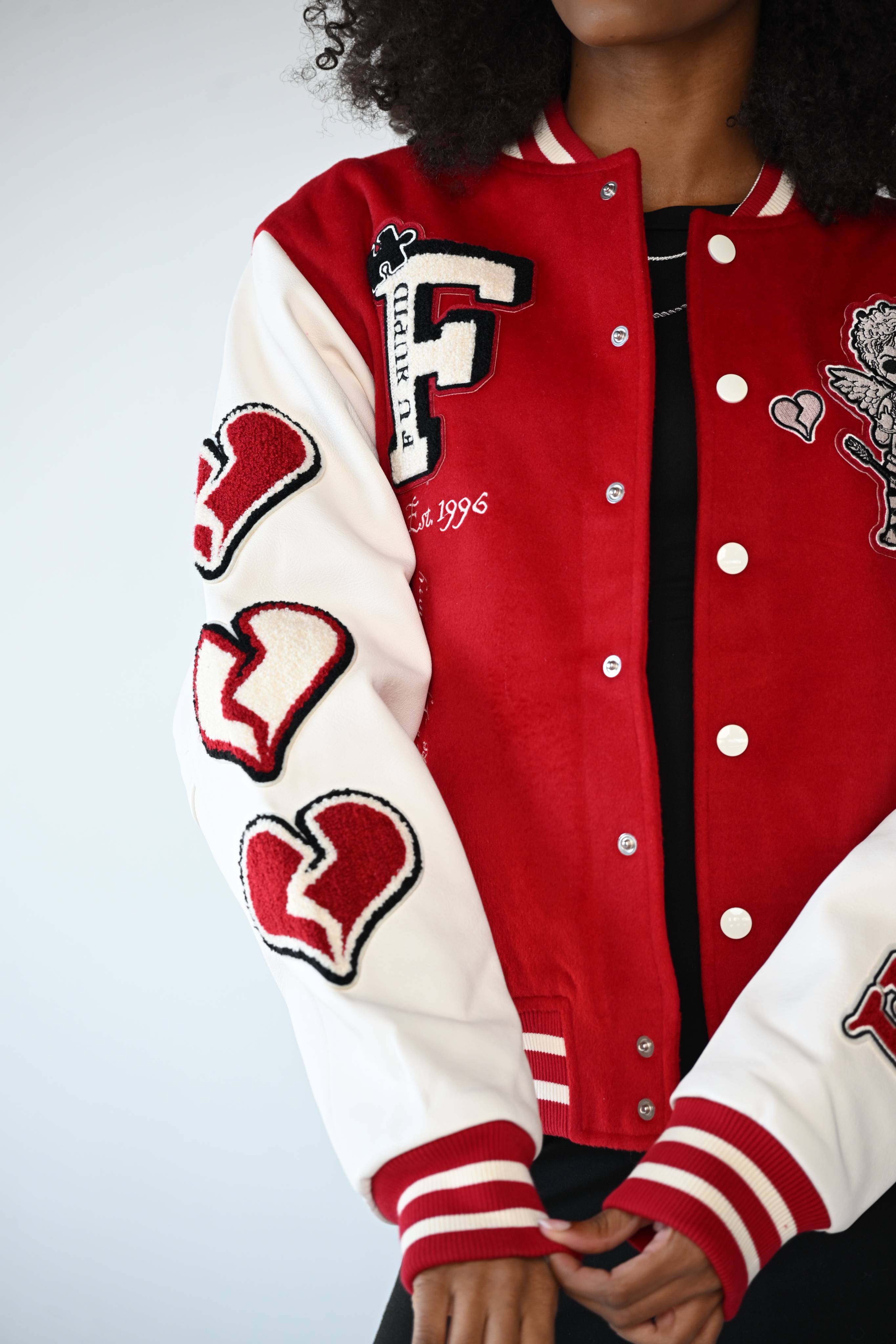 Heartbreaker 41 Letterman Jacket - Rebellious Red