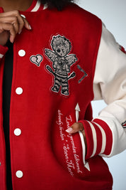 Heartbreaker 41 Letterman Jacket - Rebellious Red