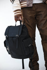 Opulent Voyage Series F U Kupid Embossed Book Bag - Onyx Allure