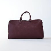 Opulent Voyage Series F U Kupid Embossed Duffle Bag - Merlot Mystique
