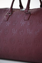 Opulent Voyage Series F U Kupid Embossed Duffle Bag - Merlot Mystique