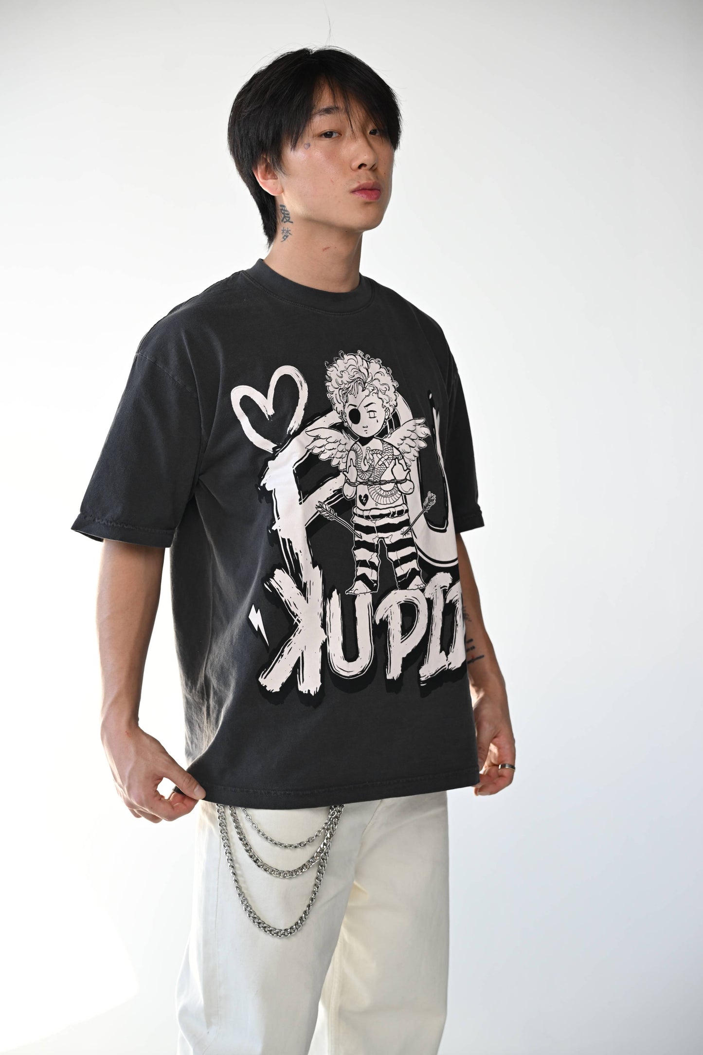F U KUPID Logo Tee - Vintage Black