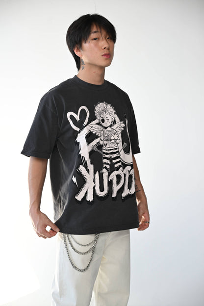 F U KUPID Logo Tee - Vintage Black