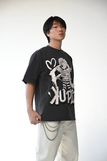 F U KUPID Logo Tee - Vintage Black