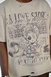 F U KUPID BLACK - A Love Story in Every Tongue Tee