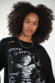 F U KUPID BLACK - Eternally Hearts Tee