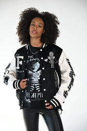 Heartbreaker 41 Letterman Jacket - Onyx Allure