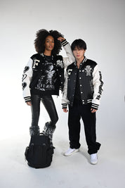 Heartbreaker 41 Letterman Jacket - Onyx Allure