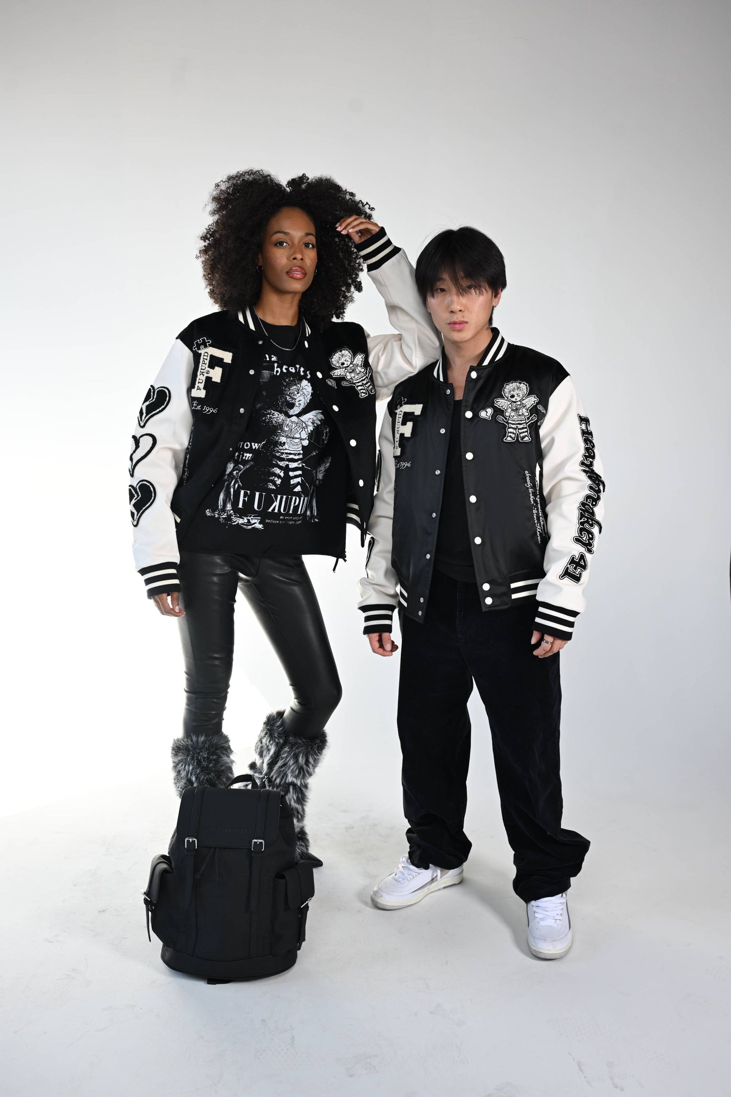 Heartbreaker Letterman Jacket - Onyx Black