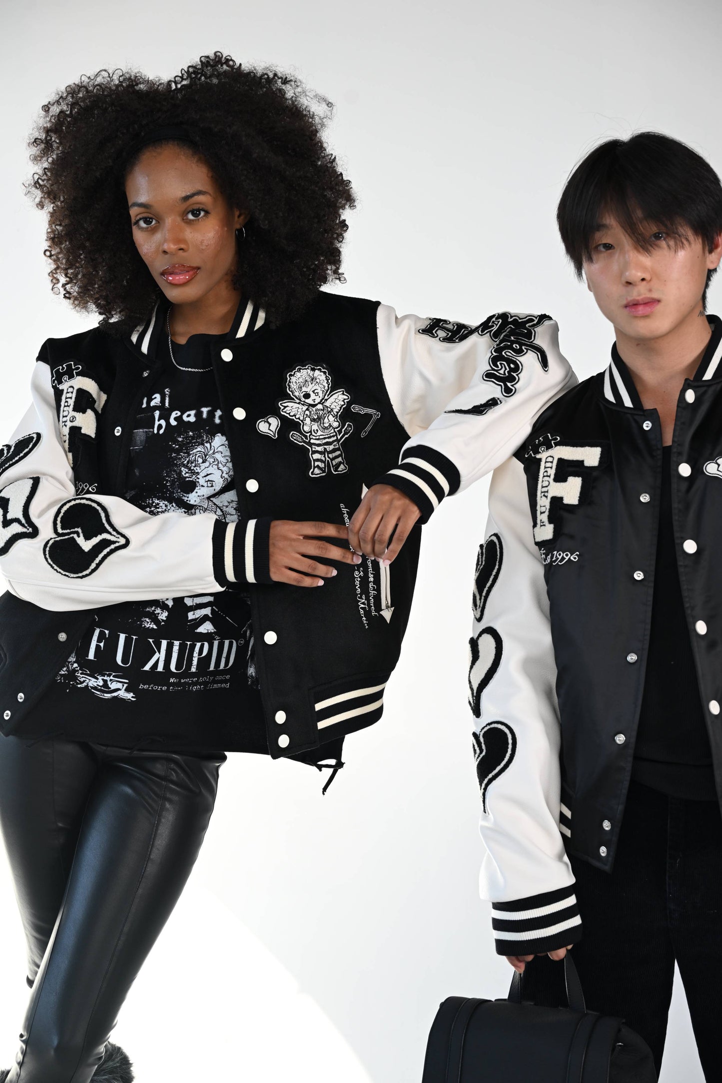 Heartbreaker Letterman Jacket - Onyx Black