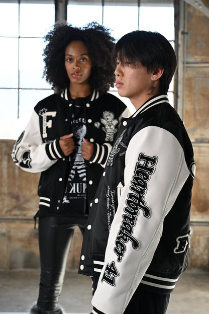 Heartbreaker Letterman Jacket - Onyx Black