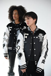 Heartbreaker 41 Letterman Jacket - Onyx Allure