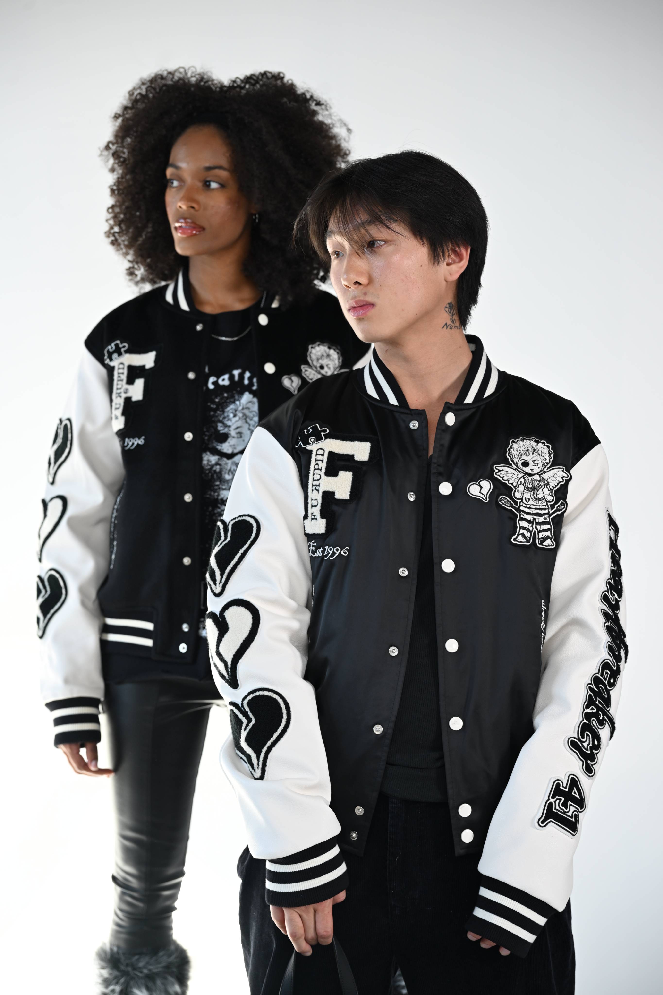 Heartbreaker 41 Letterman Jacket - Onyx Allure