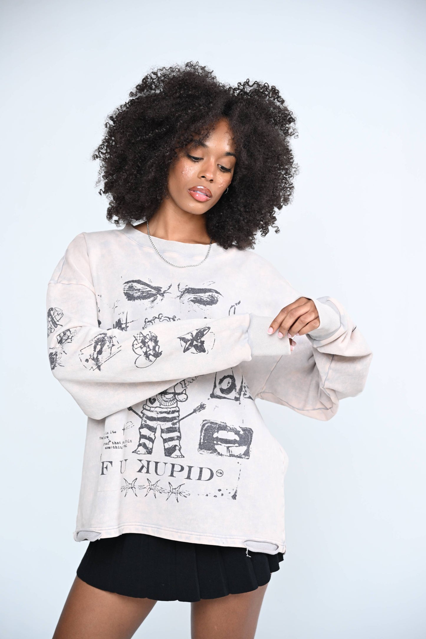 Pain is Love Crewneck - White