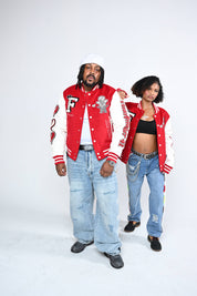 Heartbreaker 41 Letterman Jacket - Rebellious Red