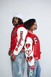Heartbreaker 41 Letterman Jacket - Rebellious Red